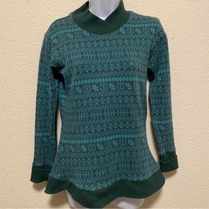Columbia Fair Isle Holly Peak Jacquard Long Sleeve Top Medium